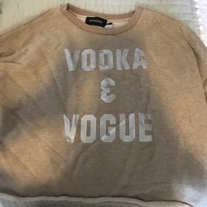 long sleeved MINKPINK VODKA AND VOGUE sweatshirt