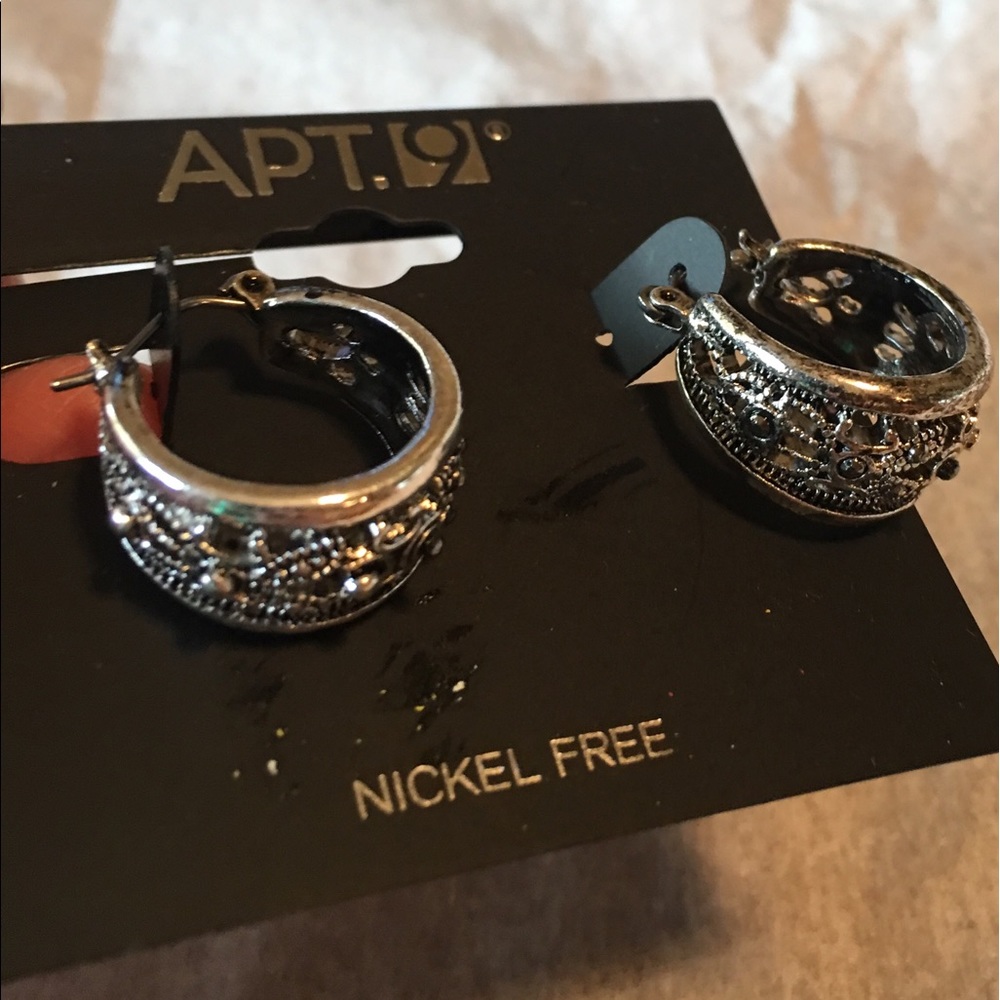 Apt. 9 Nickel free silver hoop earrings
