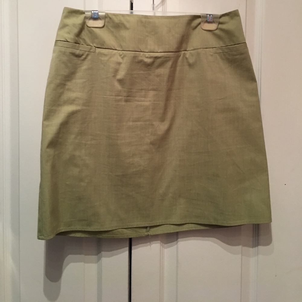 New York & Company Chartreuse Skirt