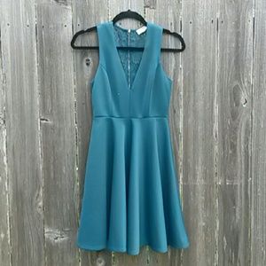 Teal cocktail dress
