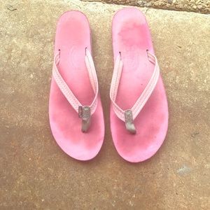 Pink 🌈 rainbow🌈 brand flip flops