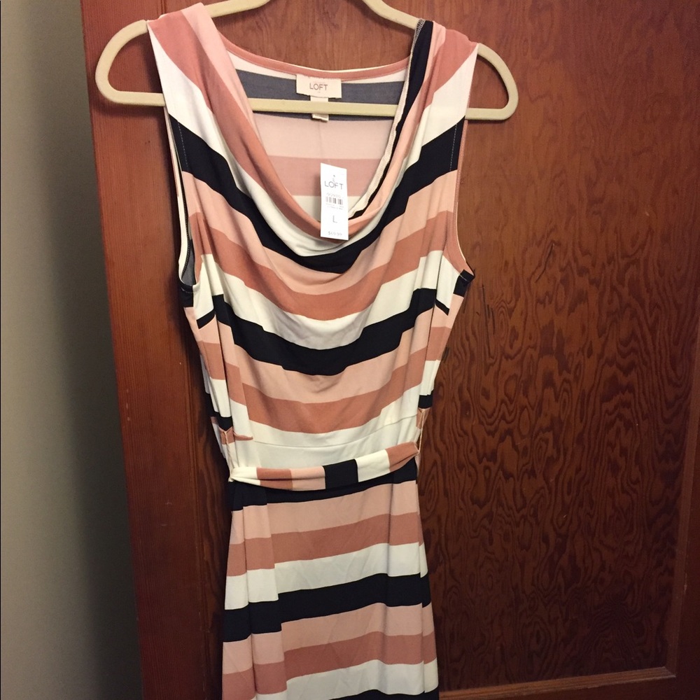 Medium length striped dress