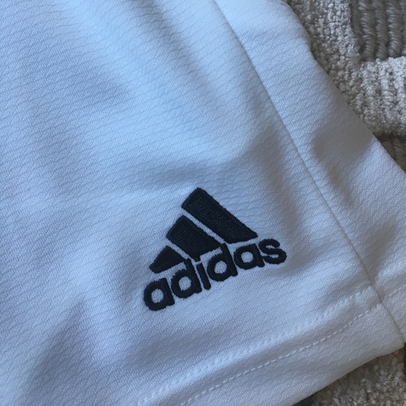 White Adidas Climalite Shorts - Picture 3 of 4