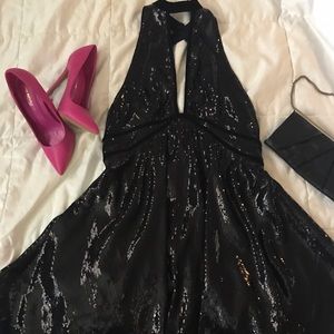 Free People Film Noir Sequined Mini Dress