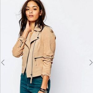 ASOS suede biker jacket