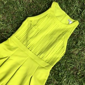 Spense laser cut pleated dress, sz 4, NWOT