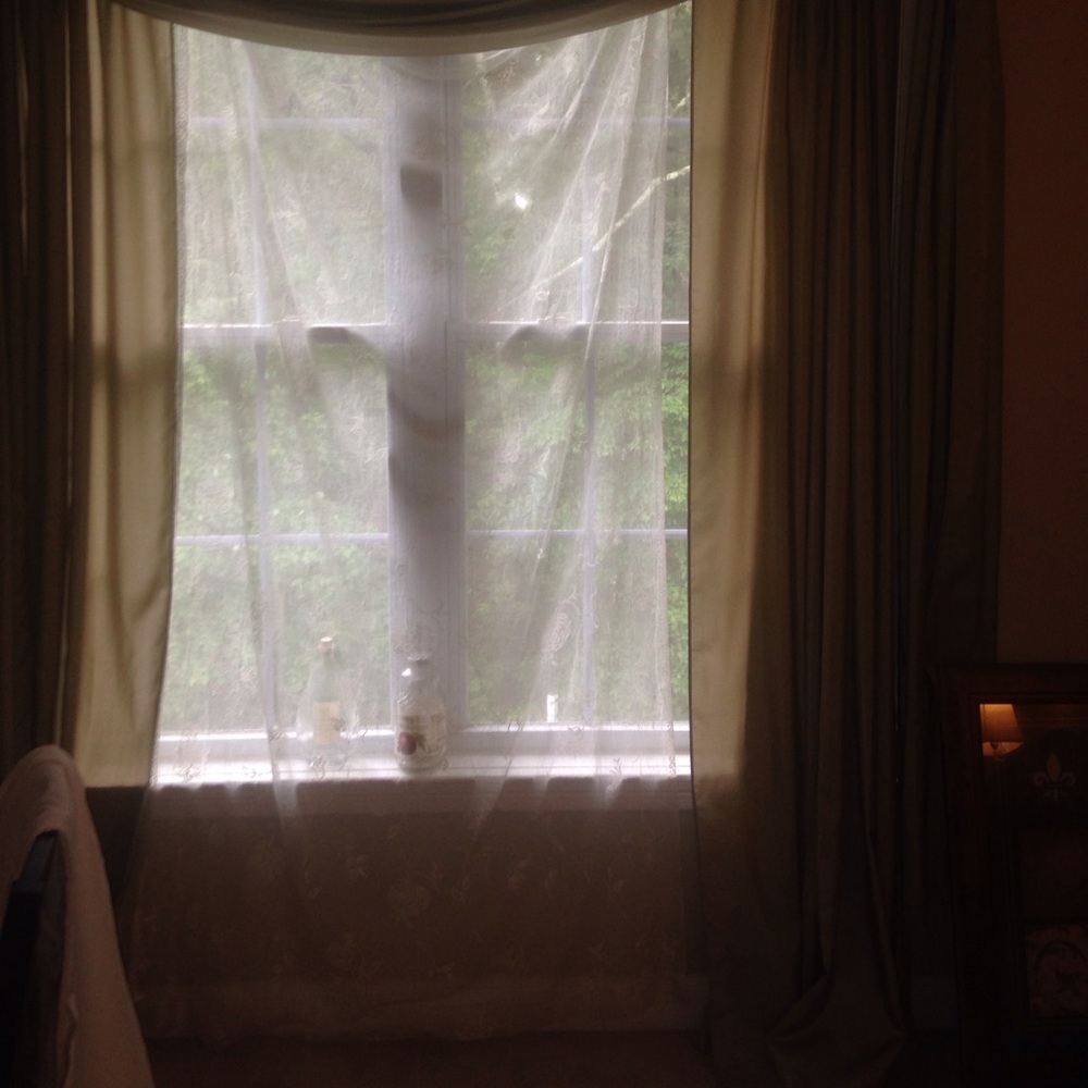 Shear lace curtains