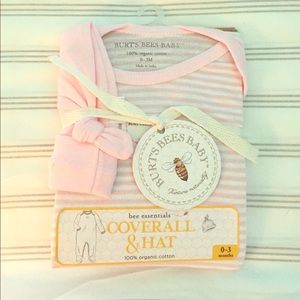 Burt's Bees Baby coverall & hat