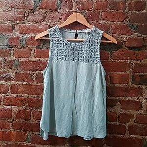 H&M pastel teal blouse