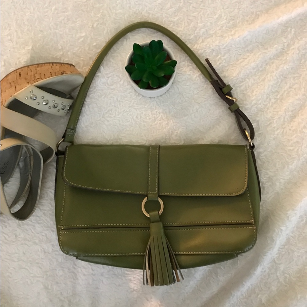 Emilie m. Small Olive Green Shoulder Bag 👜
