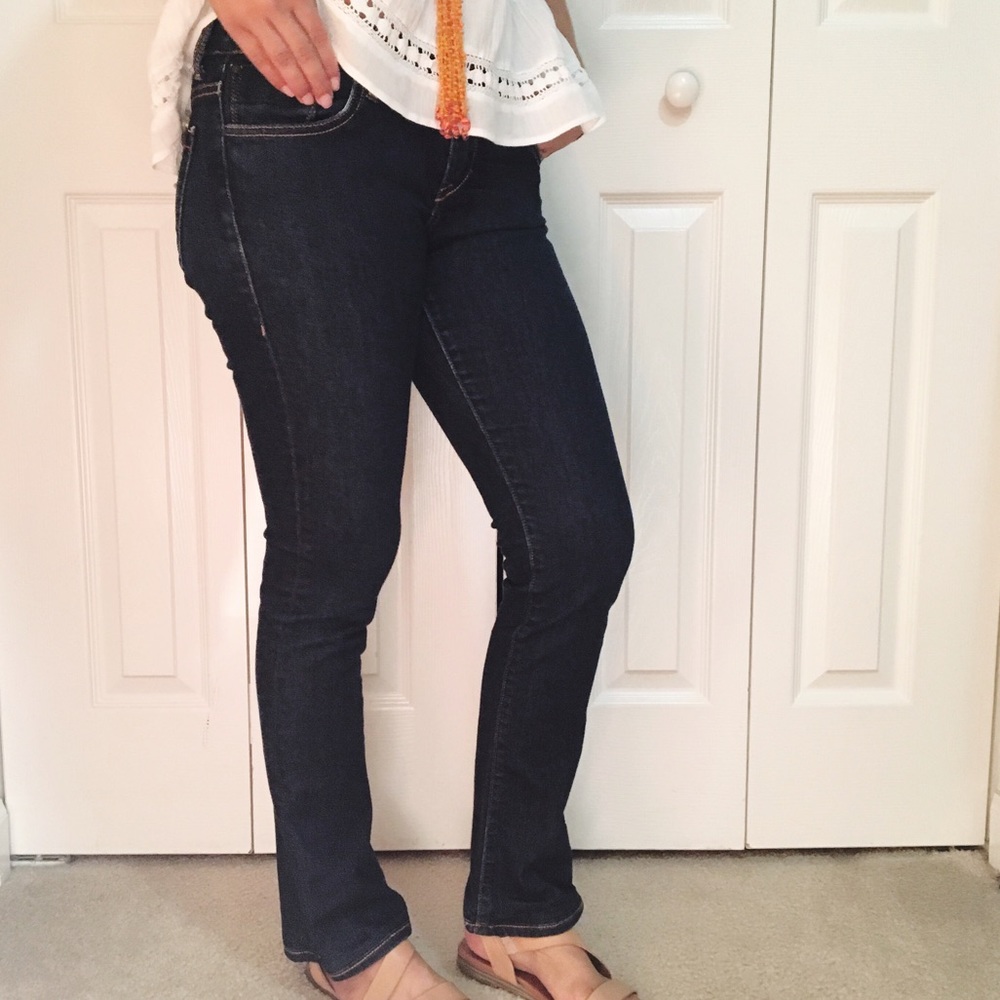 Dark Blue Sliver Boot Jeans - Picture 2 of 3