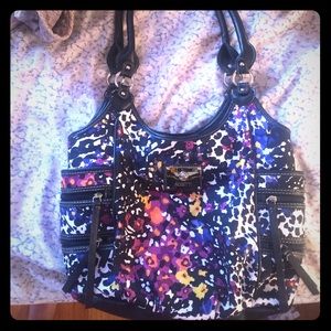 Multicolored midsize shoulder bag