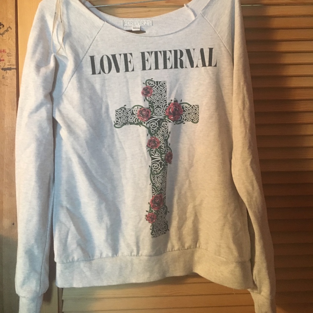 Forever21 cute slashed pullover