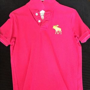 Men's Abercrombie & Fitch polo - size Small - Pink