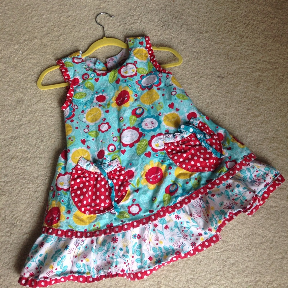 Jelly the Pug pocket dress 3T