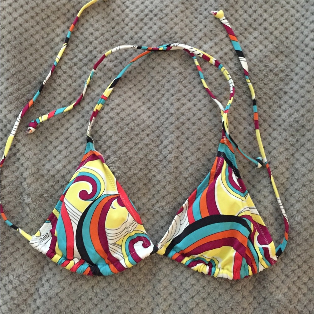 Colorful string bikini top
