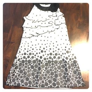 Black and white formal dress