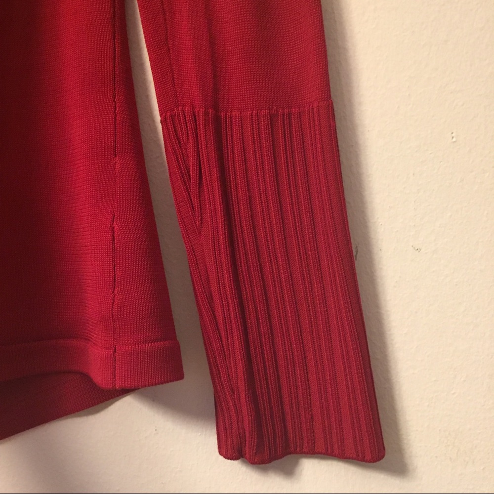 Vintage Ribbed Red Cardigan - Picture 4 of 5