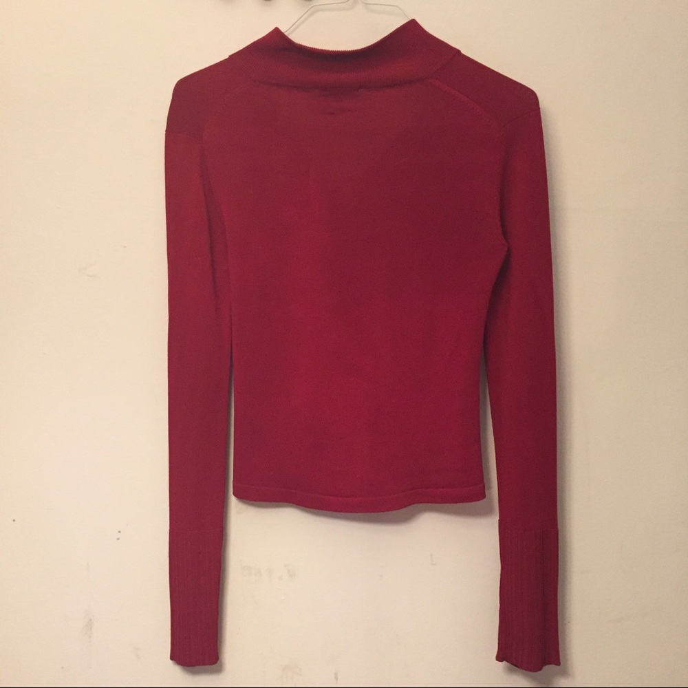 Vintage Ribbed Red Cardigan - Picture 5 of 5