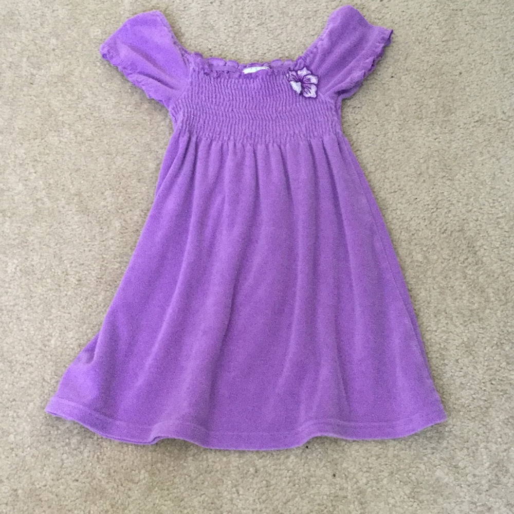 Purple bathing suit cover-up