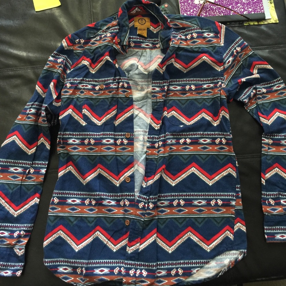NWOT Urban Outfitters Tribal Button Down Shirt
