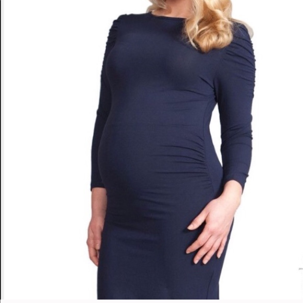 Seraphine Blue Maternity Dress