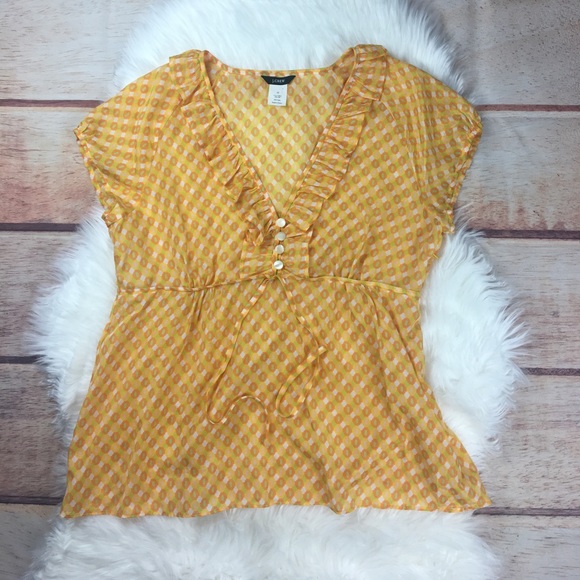 J. Crew Tops - J. Crew Ruffled Blouse