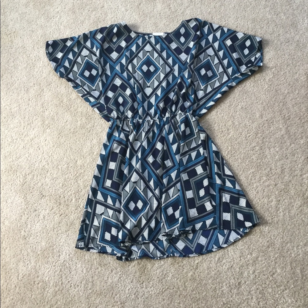 Flowy boho print dress