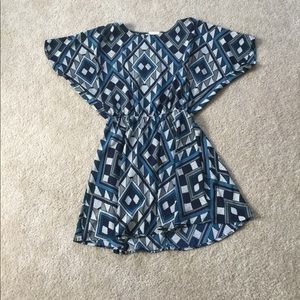 Flowy boho print dress