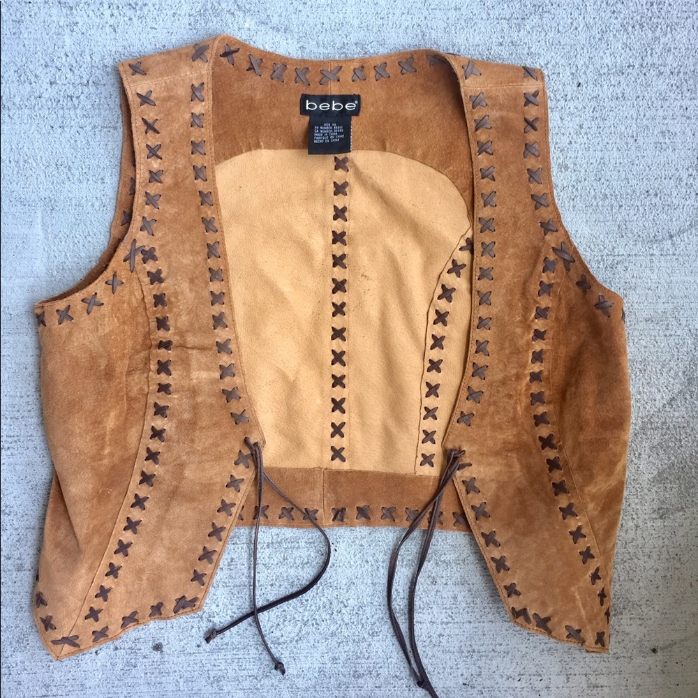 Bebe Genuine Leather Vest