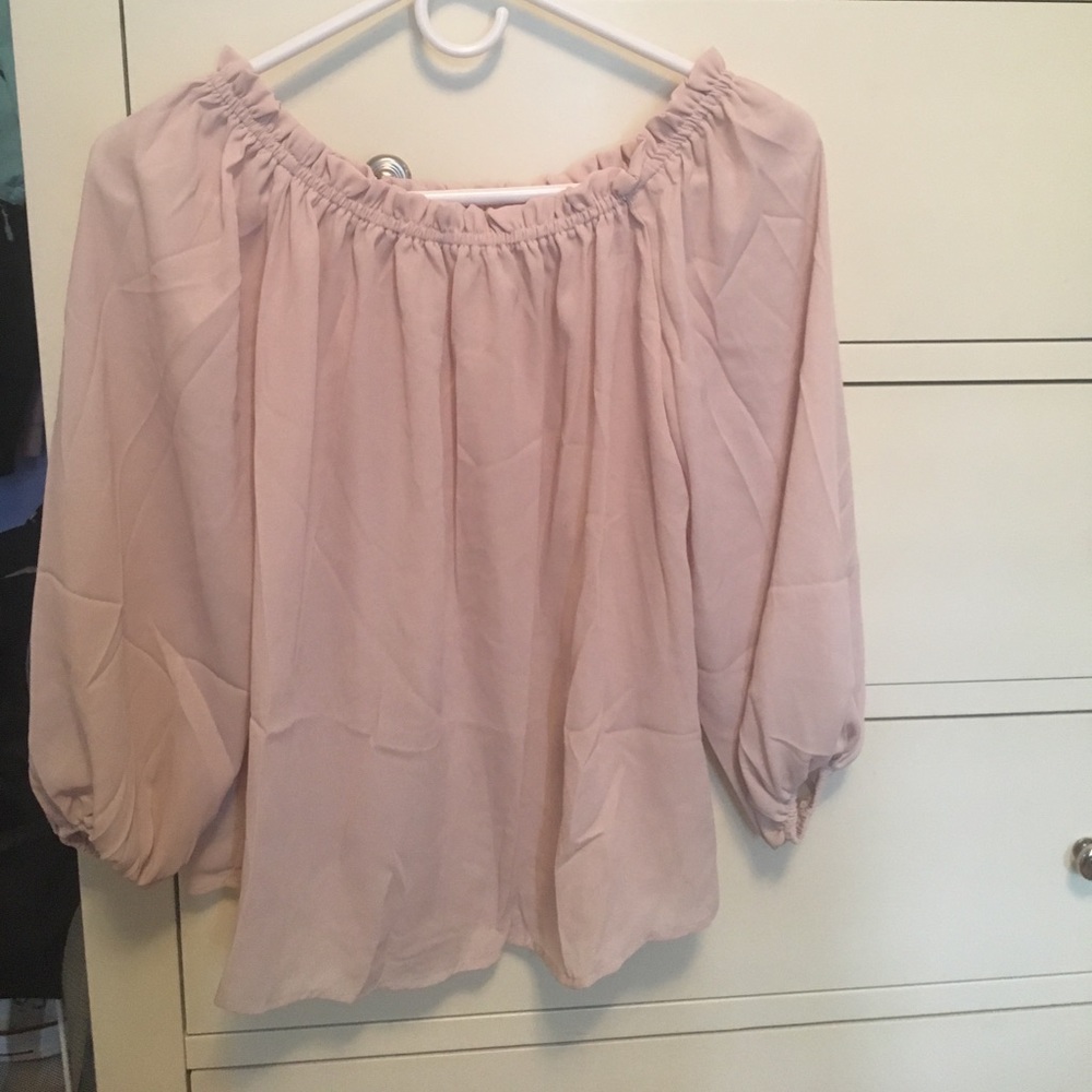 Blush Off The Shoulder Blouse **NEVER WORN**