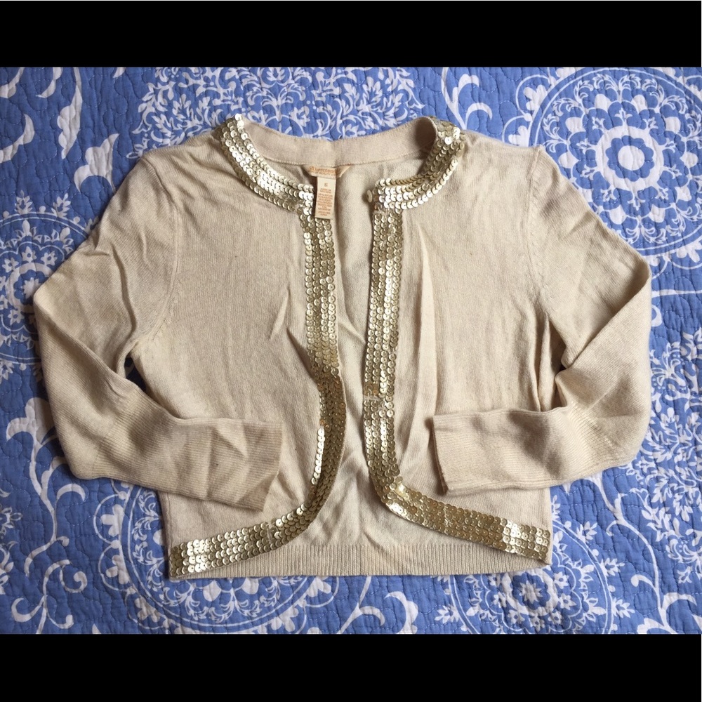Abercrombie&Fitch Pearl Sequence Trim Angora Shrug