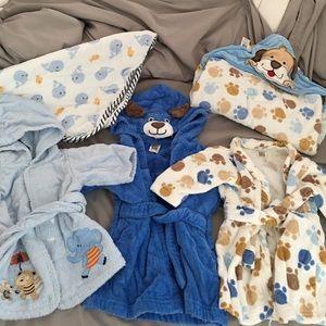 Bathrobes and towels