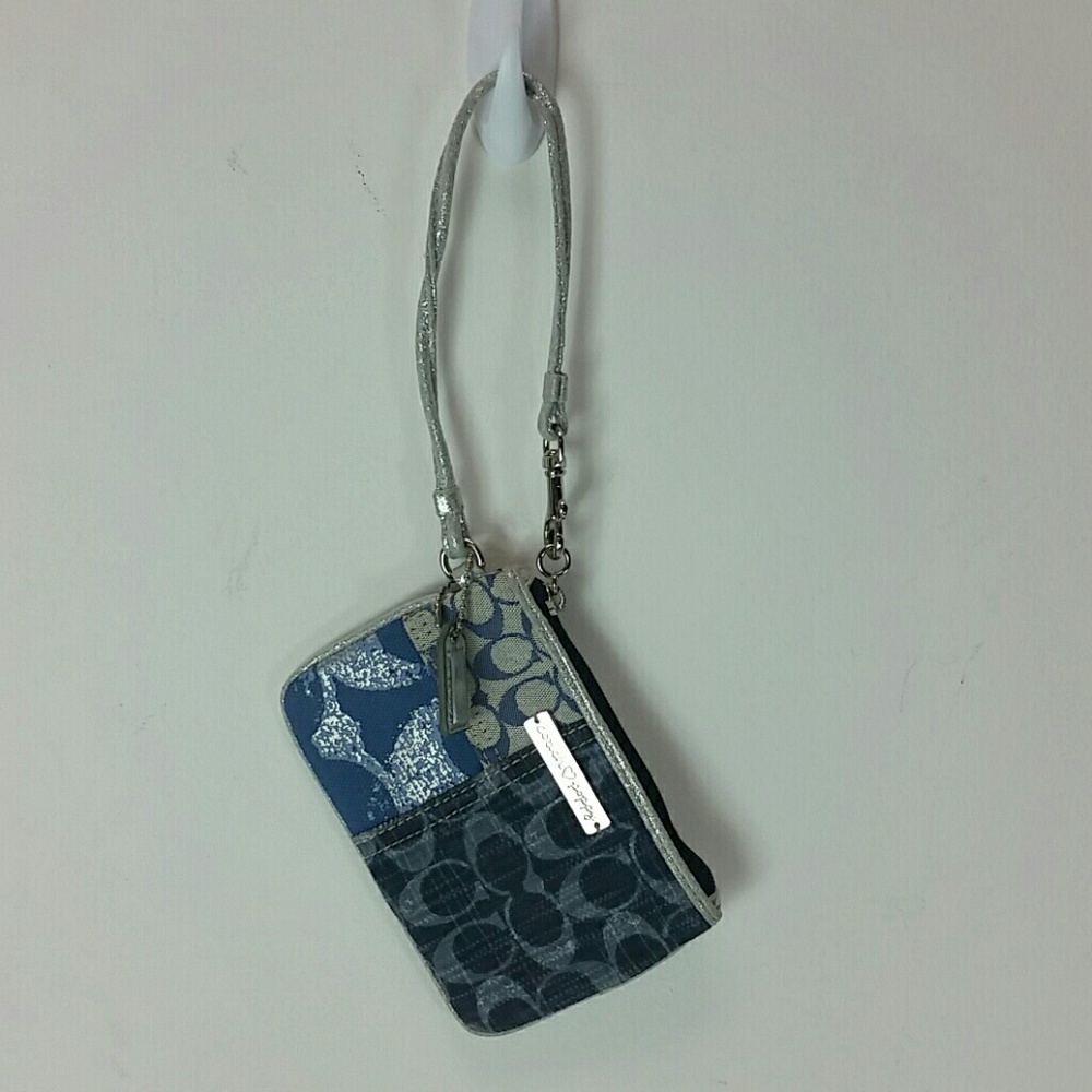 Coach Poppy Monogram Wristlet