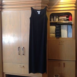 Long black sheath style dress