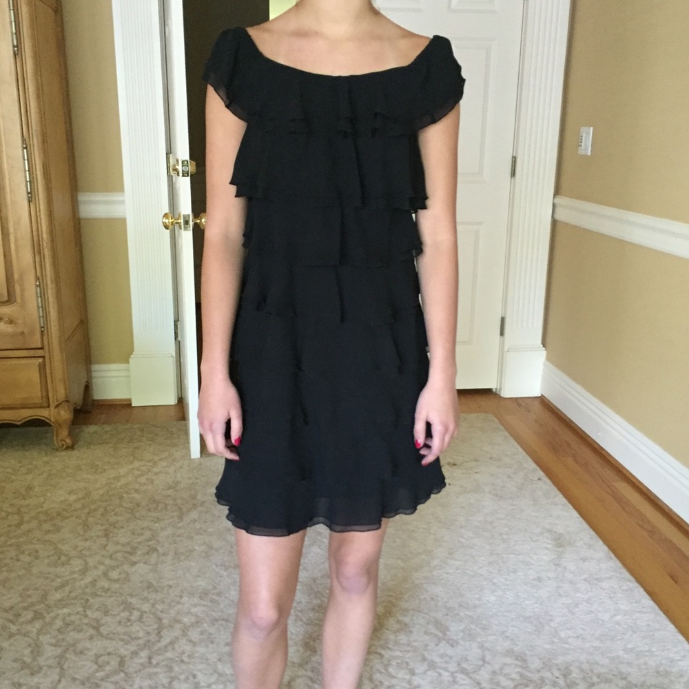 White House Black Market Ruffle Dress