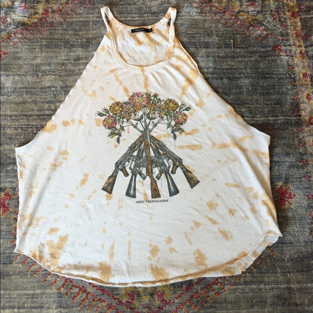 Obey tie-dye tank