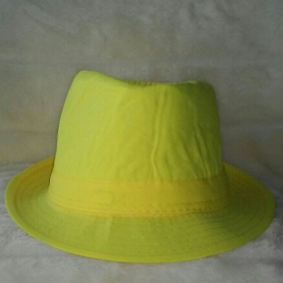 "CLEARANCE ITEM"! Bright Yellow Fedora Hat - Picture 1 of 1