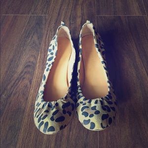 Leopard print flats