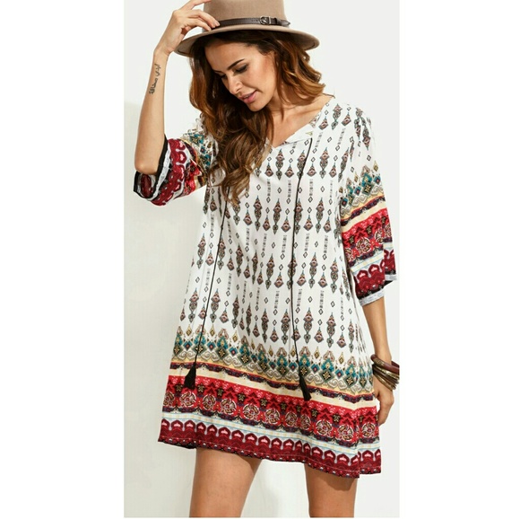 Dresses & Skirts - 🚨LAST ONE🚨🌿BOHO TUNIC DRESS🌿