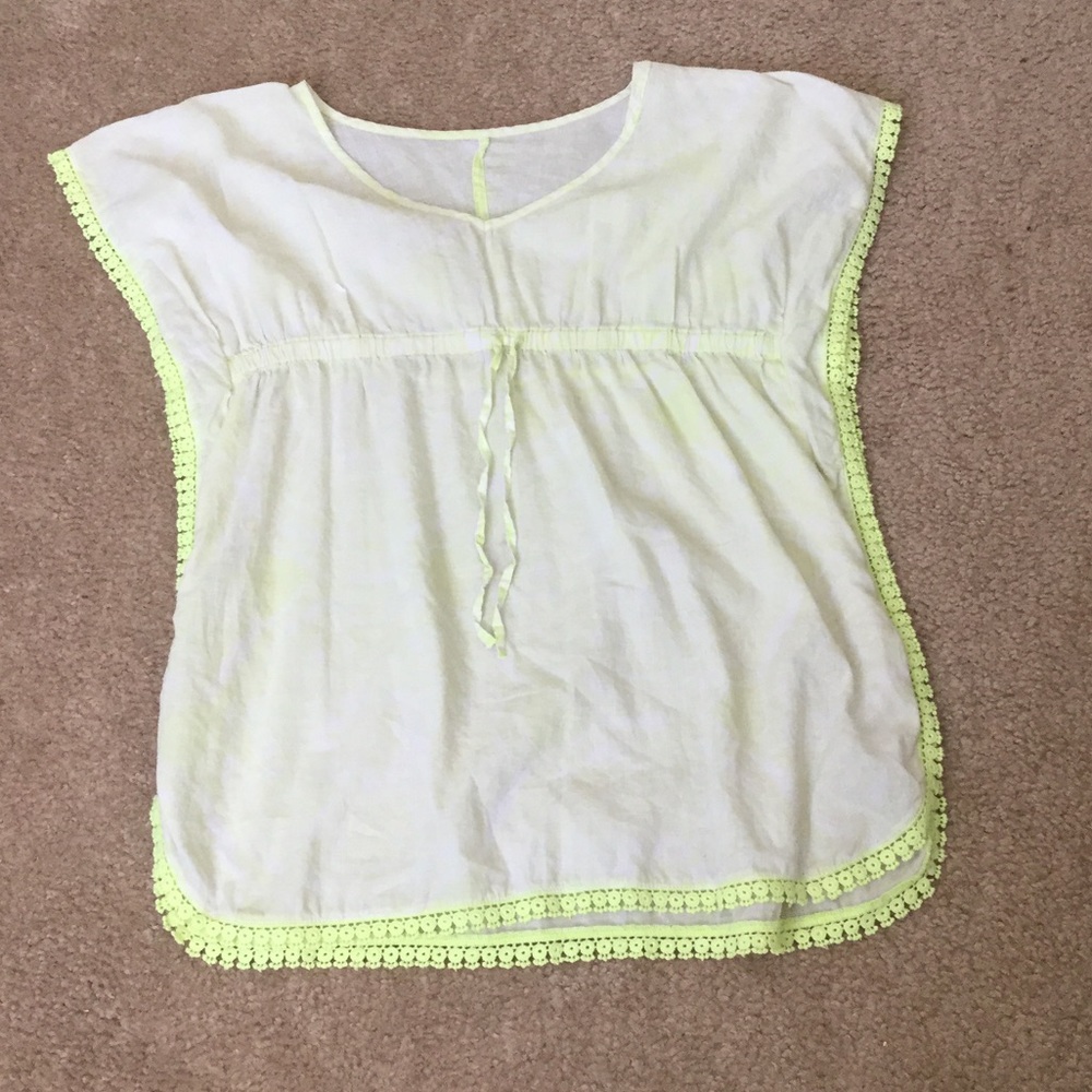 Yellow bathing suit cover-up