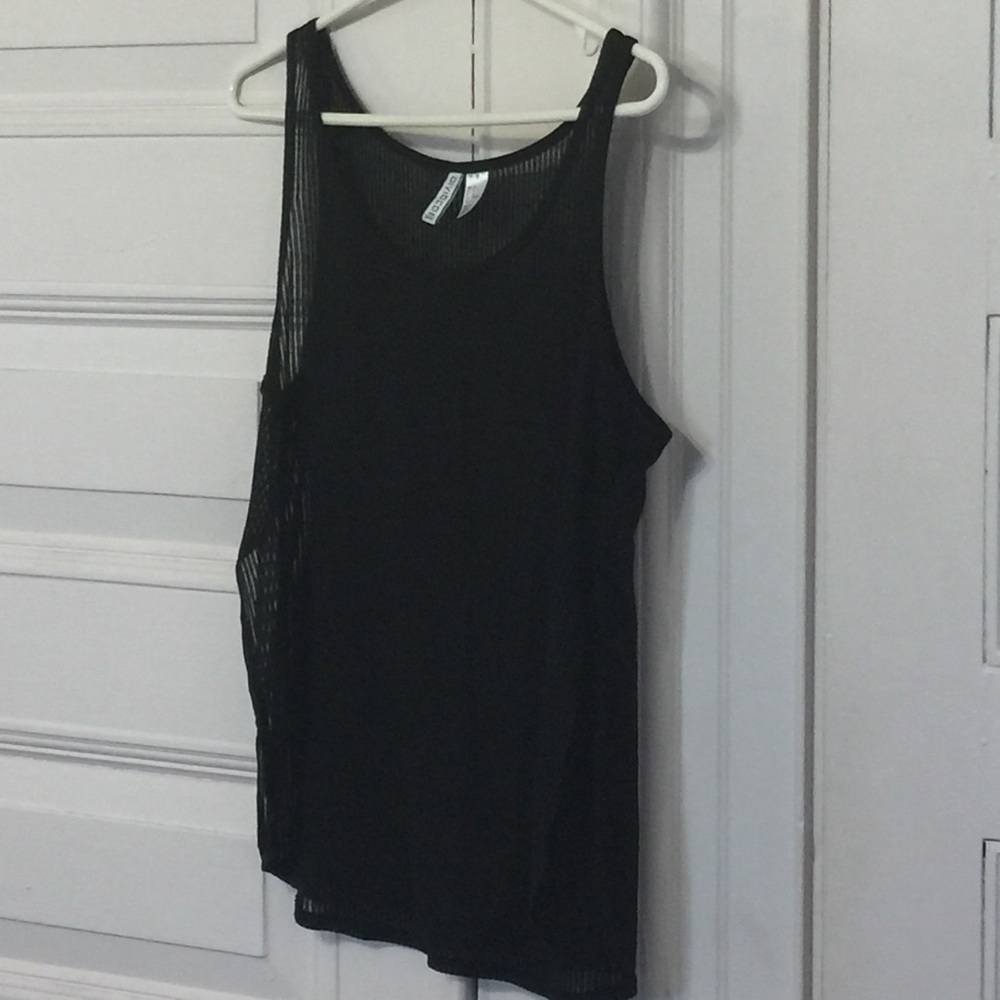 Will donate 1/4/19 - H&M Black Sheer Ribbed Tank