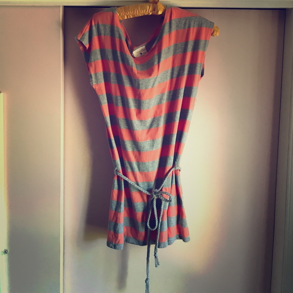 Grey and coral tunic