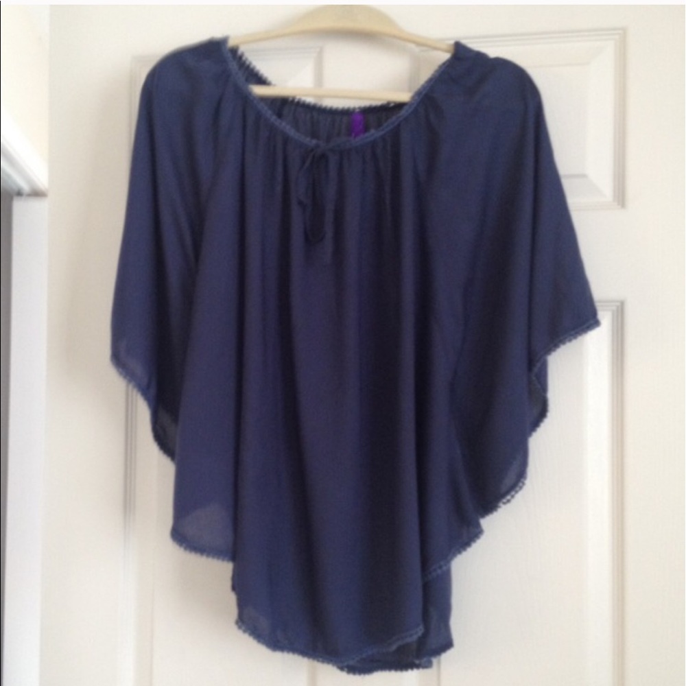 Seraphine Blue Poncho
