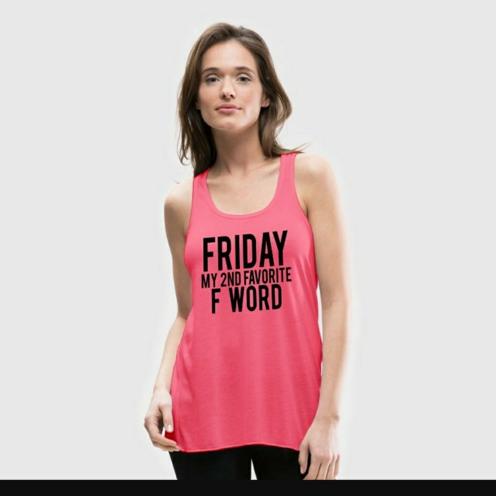 Friday my second favorite F word pink tank smlxl