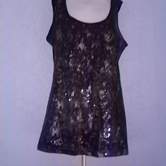 NWOT. Calvin Klein Sequined Tank - Picture 3 of 6