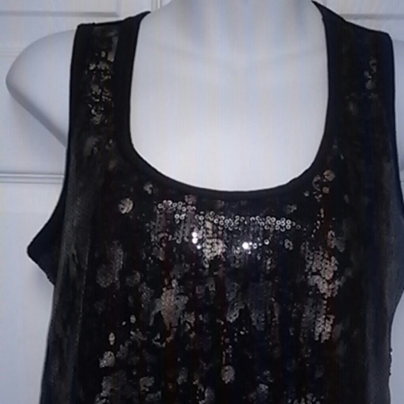 NWOT. Calvin Klein Sequined Tank - Picture 4 of 6