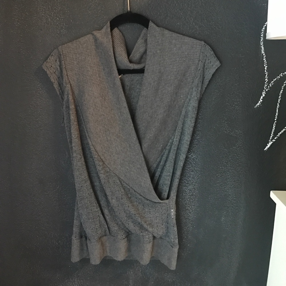 Gray Knit Top