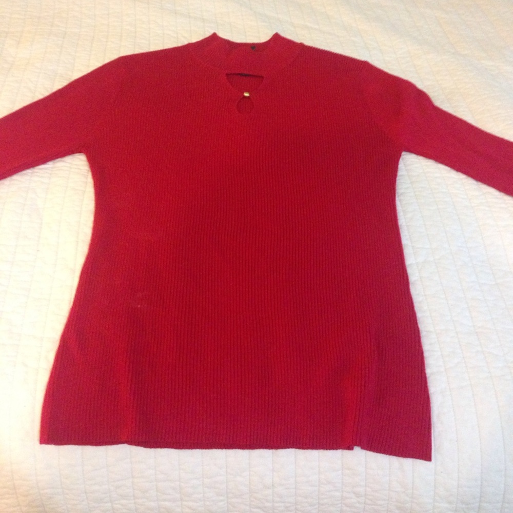 Red long sleeve sweater