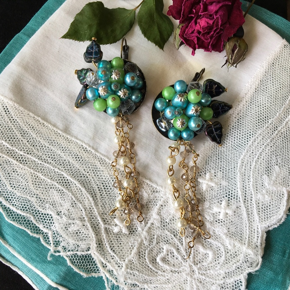 Vintage Aqua Earrings, Now, Stylish For Today!